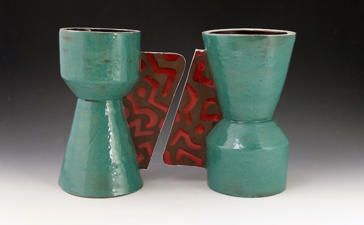 A pair of vases